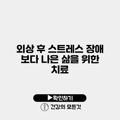 외상 후 스트레스 장애 보다 나은 삶을 위한 치료