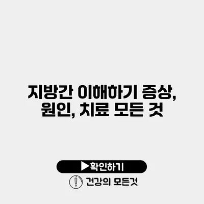 지방간 이해하기 증상, 원인, 치료 모든 것