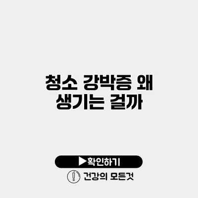 청소 강박증 왜 생기는 걸까?