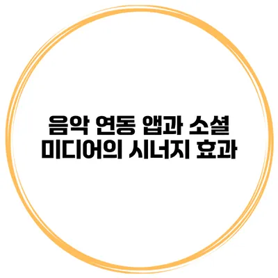 음악 연동 앱과 소셜 미디어의 시너지 효과