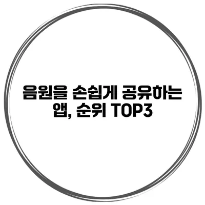 음원을 손쉽게 공유하는 앱, 순위 TOP3