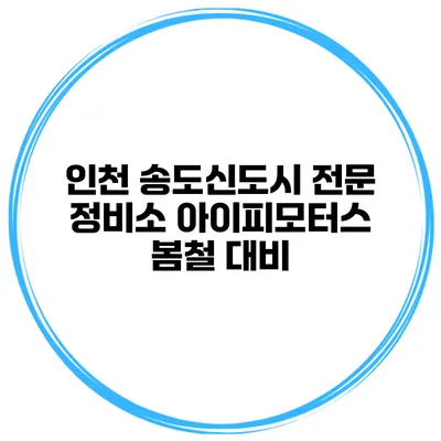 인천 송도신도시 전문 정비소 아이피모터스 봄철 대비